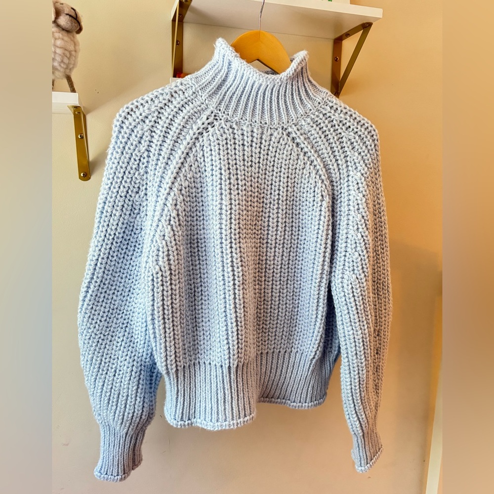 H&M Light Blue Turtleneck Sweater